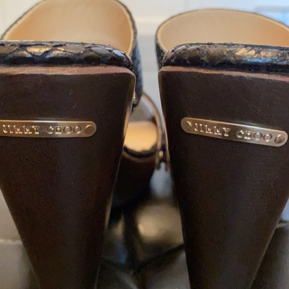Jimmy Choo Wooden Heel Sandals - Picture 5 of 9
